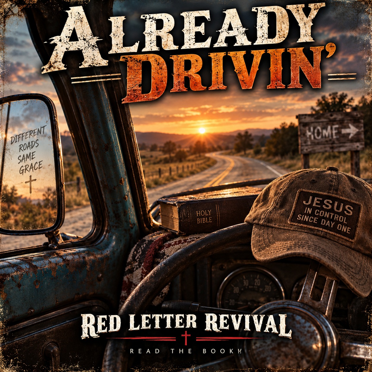 Original cover artwork for He's Already Drivin'