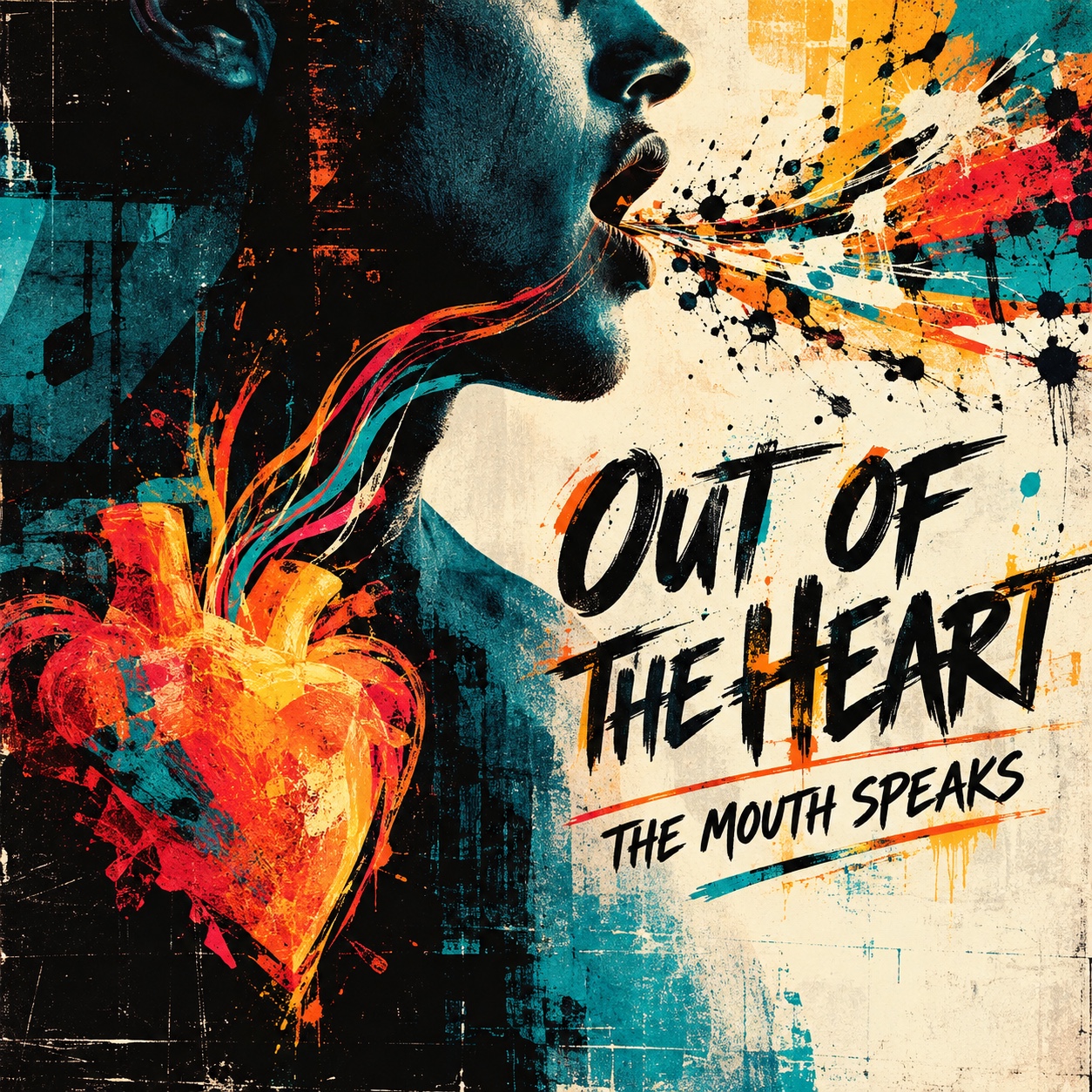 Original cover artwork for Out of the Heart, The Mouth Speaks